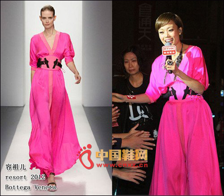 Bottega Veneta 2012resortϵ����ɫ��V��ȹ��ǰ����������ȥ�˺���